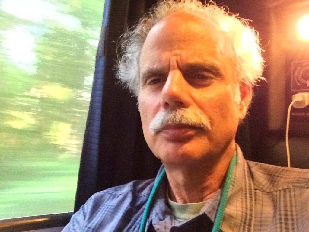 Selfie in train car