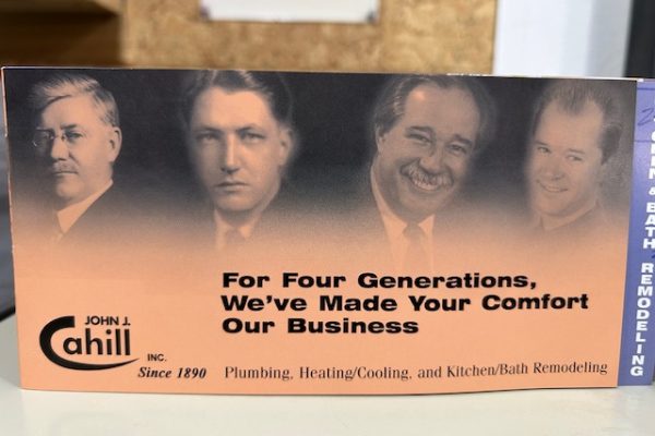 Four generations of Cahill's: John J, John W., John J. II and John J. III.