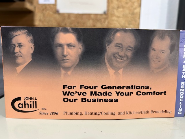 Four generations of Cahill's: John J, John W., John J. II and John J. III.